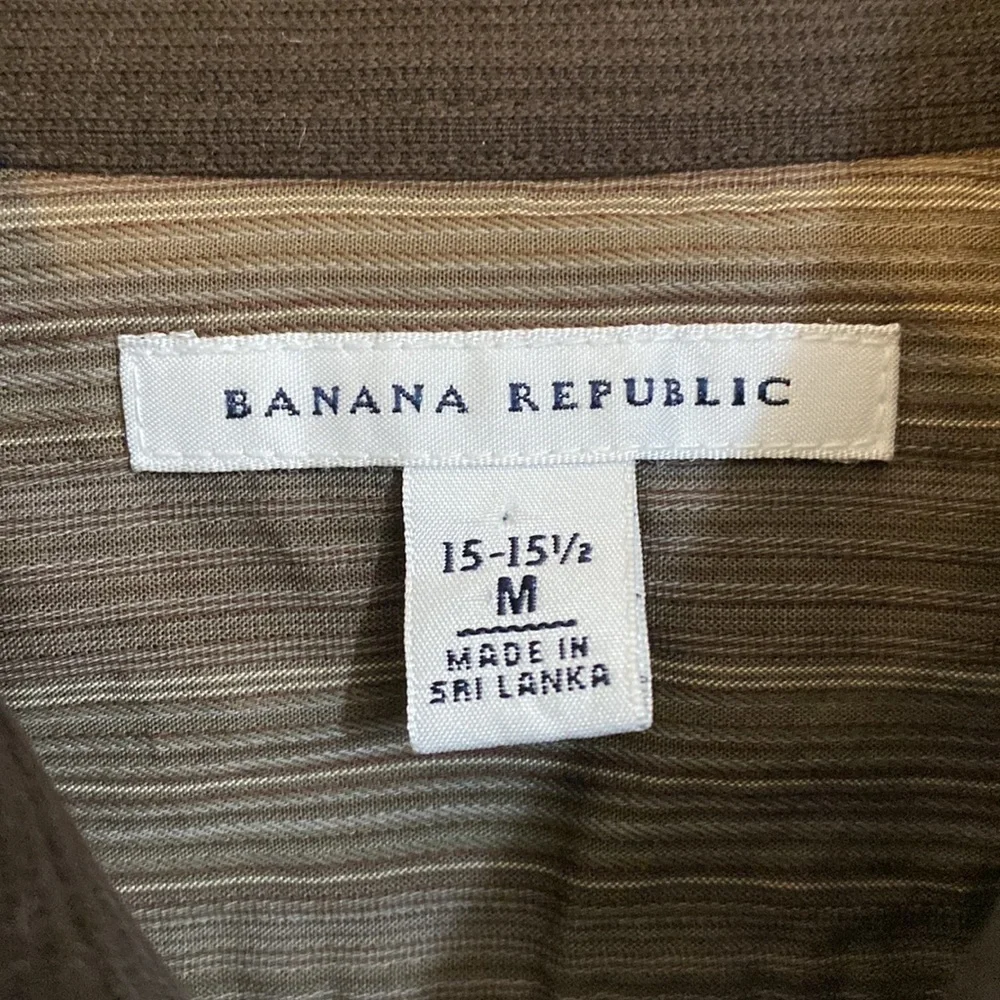 Banana Republic Men’s Long Sleeve Shirt Brown Size 15-15 1/2 Button Up